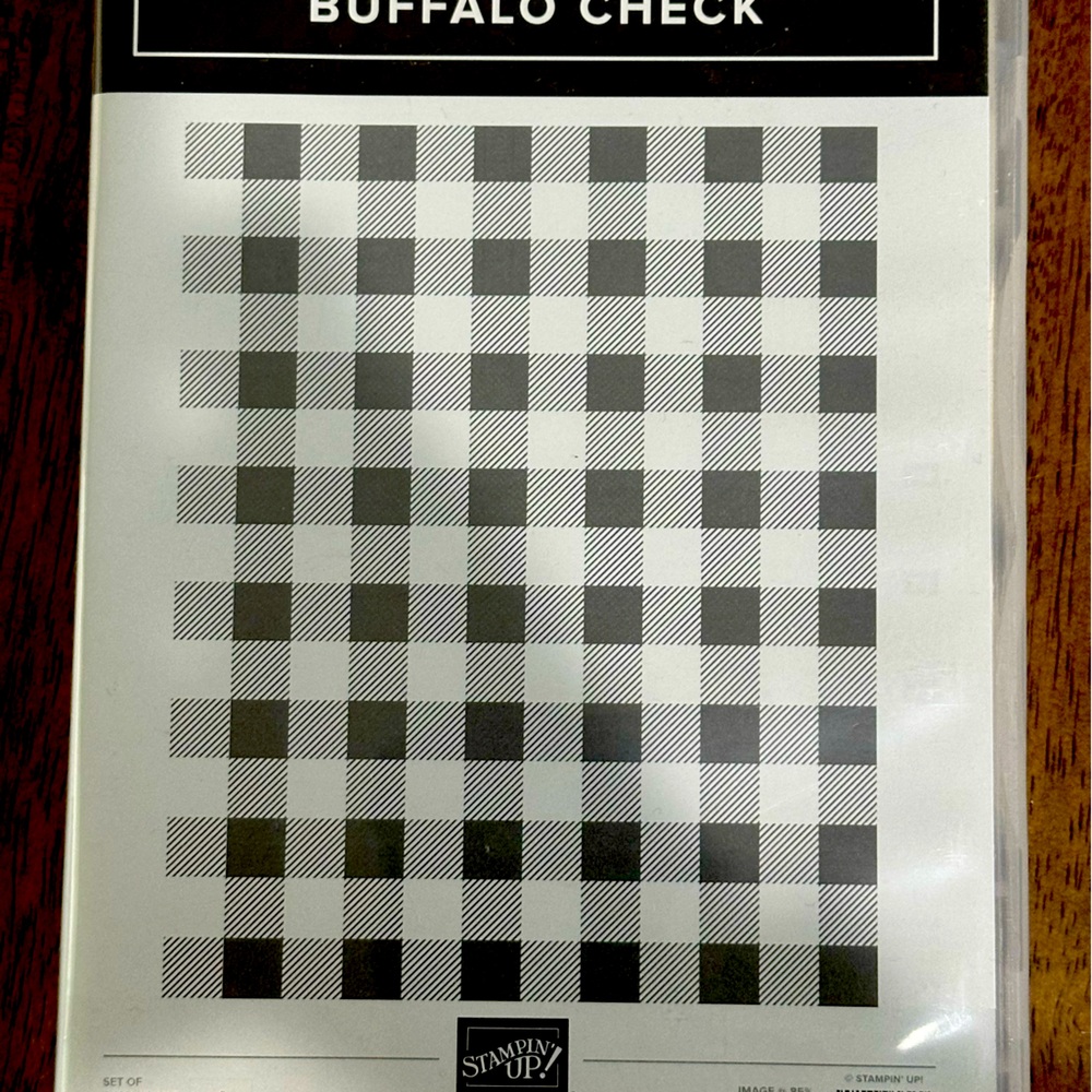 Stampin Up!, buffalo check, brand new, never used or mounted, rubber and wood